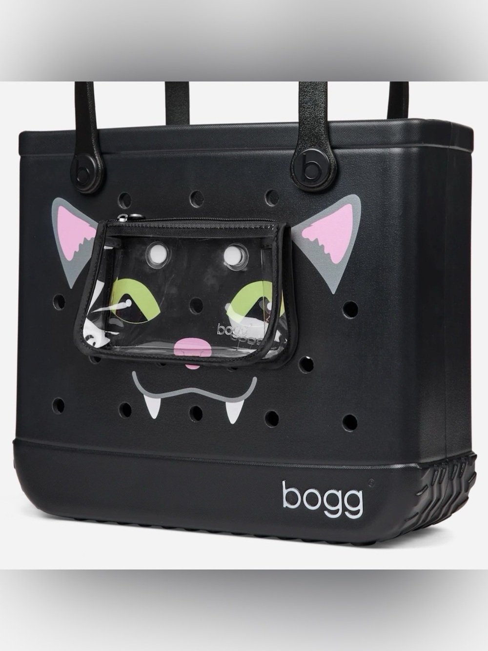 NWT Bogg Bag Black Cat’s Meow Medium Size Halloween Tote - Picture 3 of 4